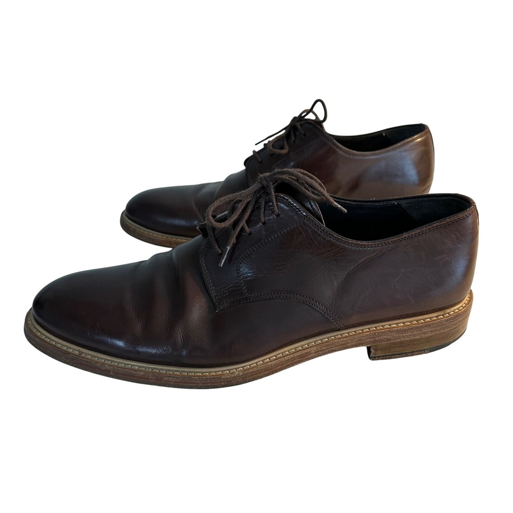 Crosby Square‎ Leather Dress Shoes Oxford Lace Up Brown Classic Size 12 Career